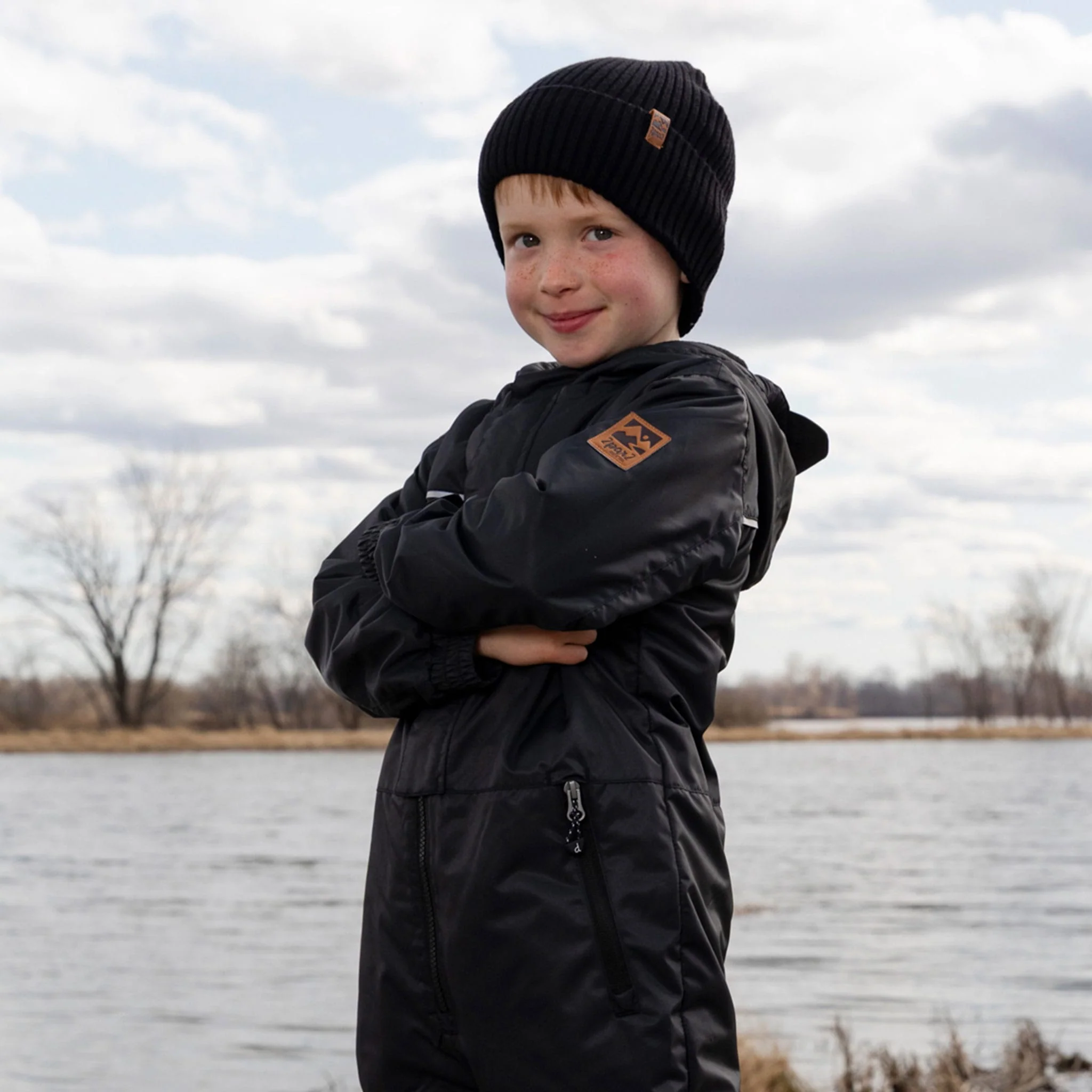 Tuque Tricot Noir 2-14ans - Image 2