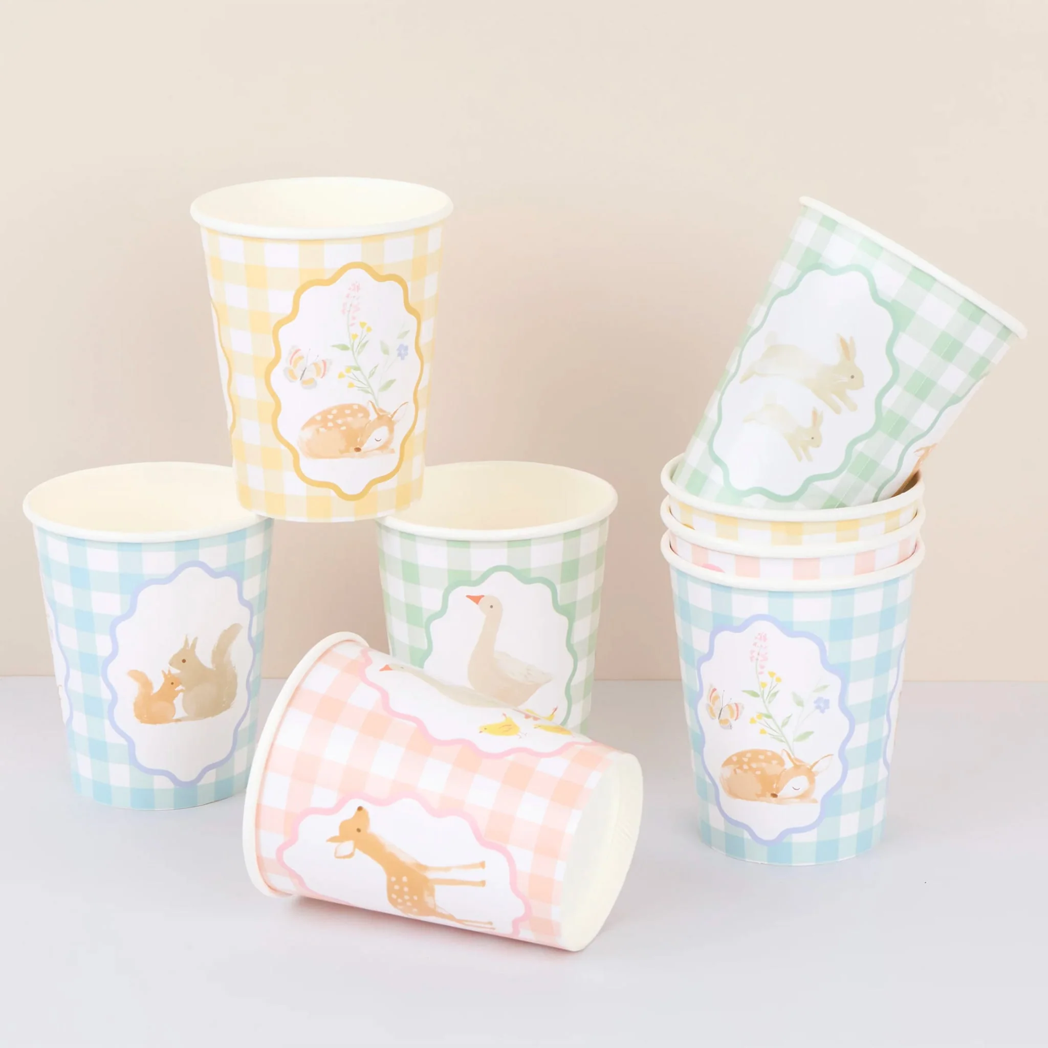 Verres de Carton(8) Petits Animaux - Image 3