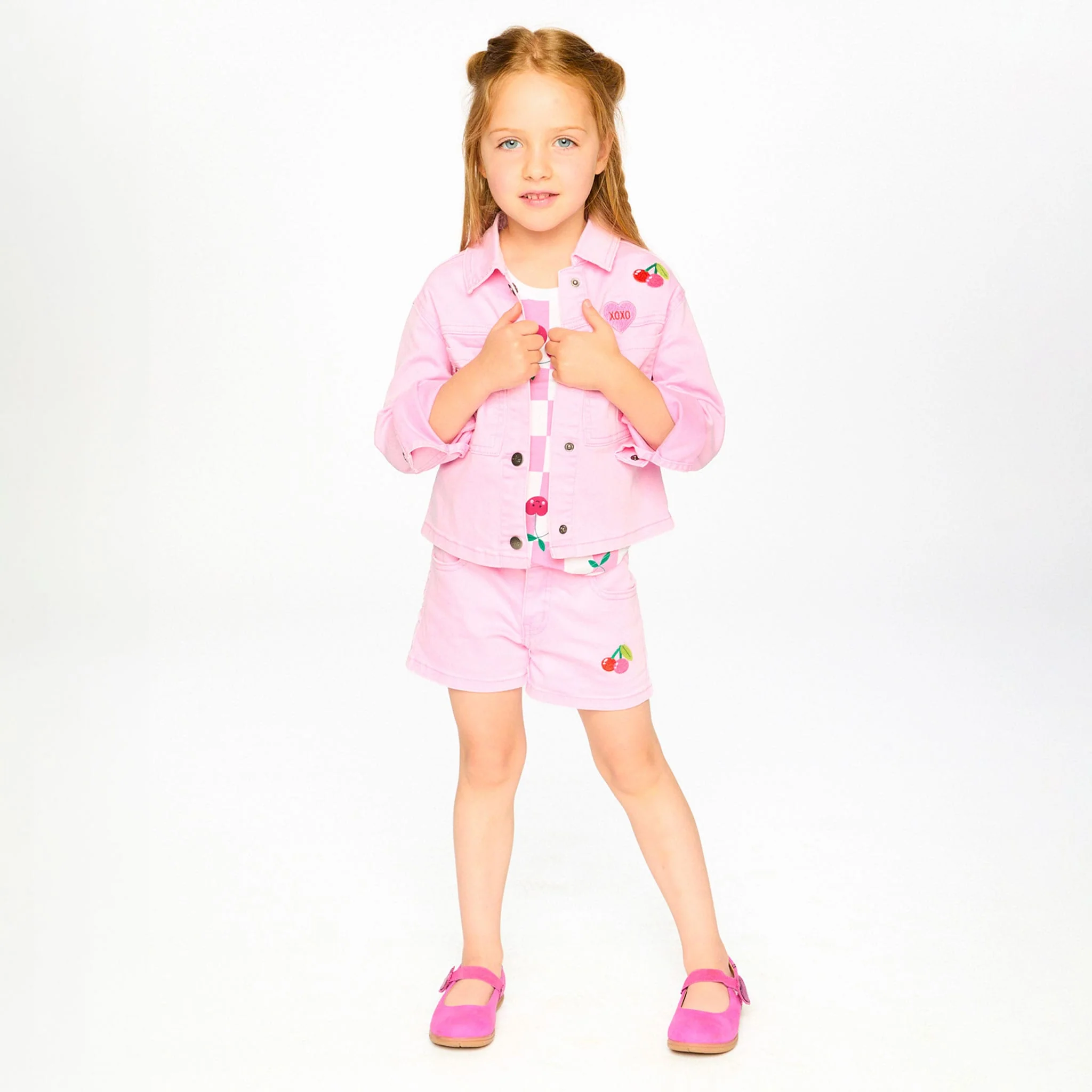 Veste Denim Rose Cerise 2-7ans - Image 3