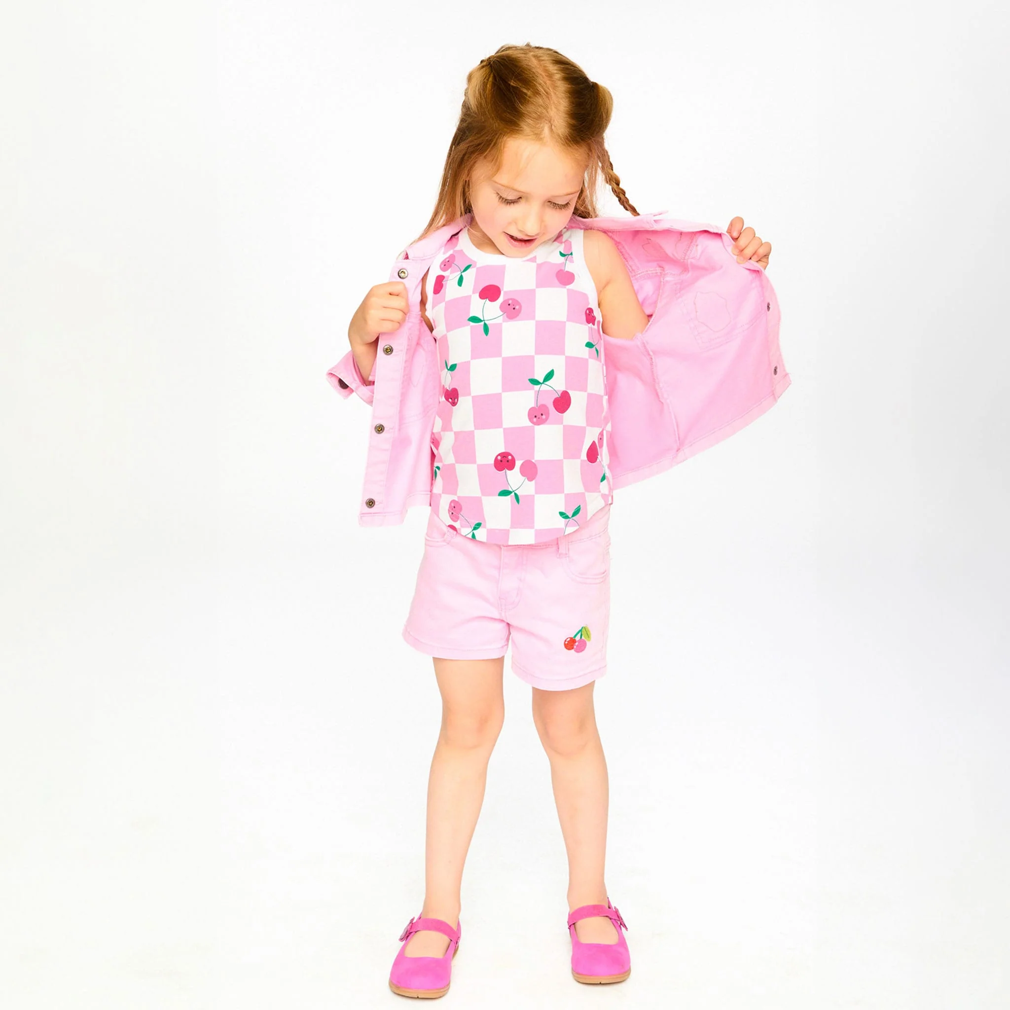 Veste Denim Rose Cerise 2-7ans - Image 7