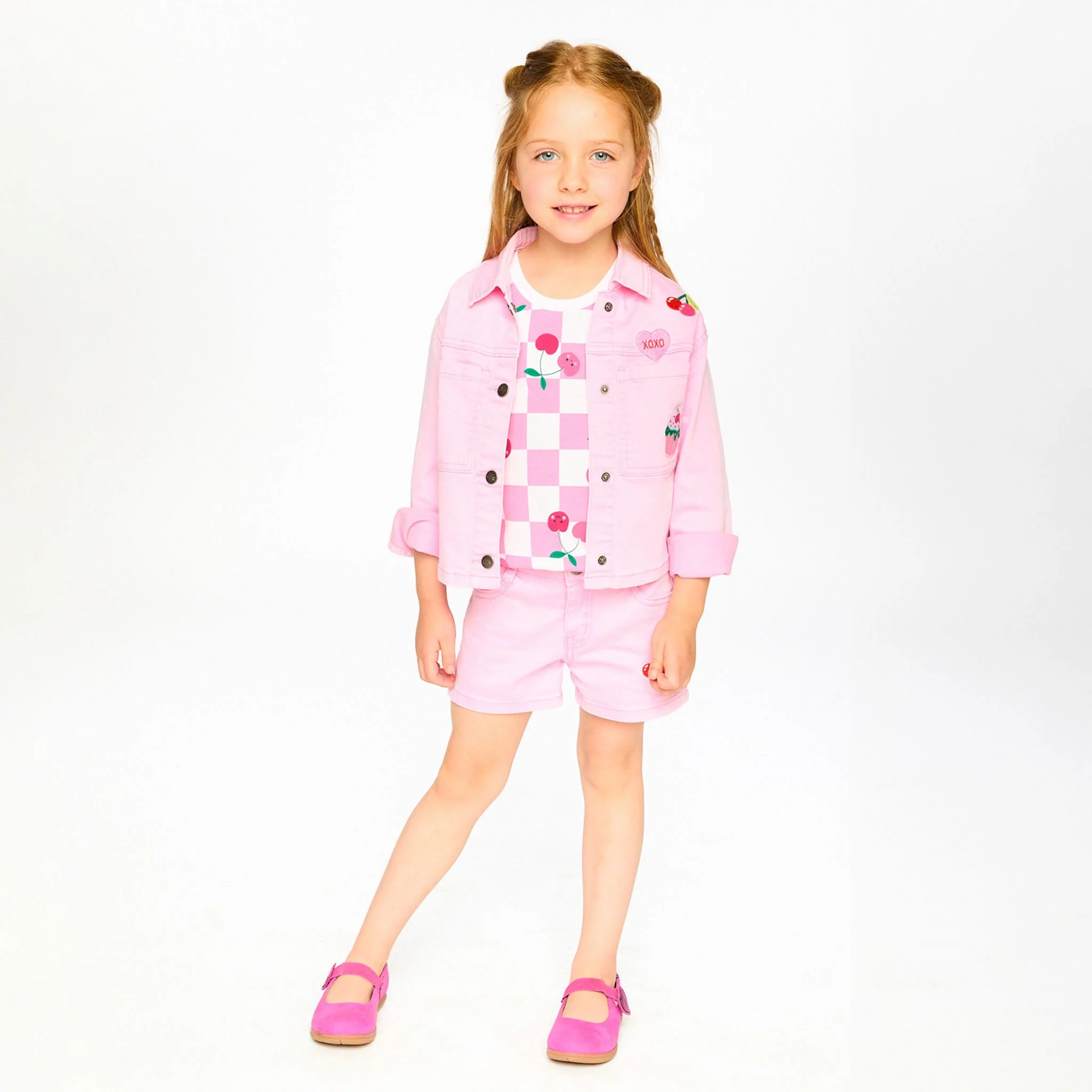 Veste Denim Rose Cerise 7-10ans - Image 2