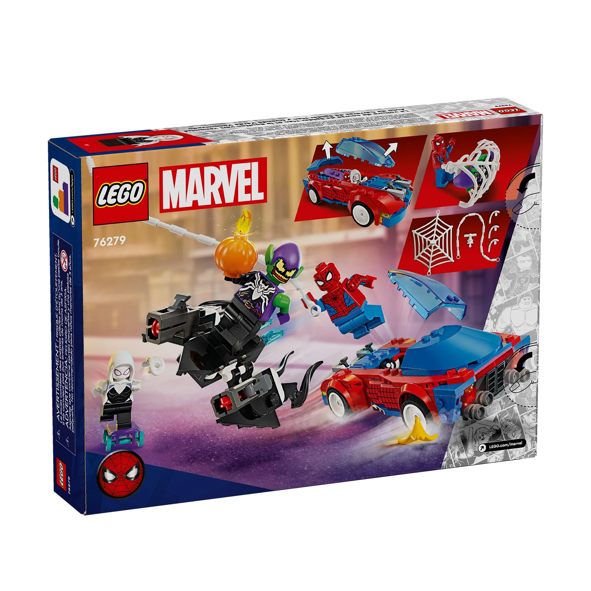 LEGO® Marvel La voiture de course de Spider-Man et le Bouffon vert venomisé - Image 10