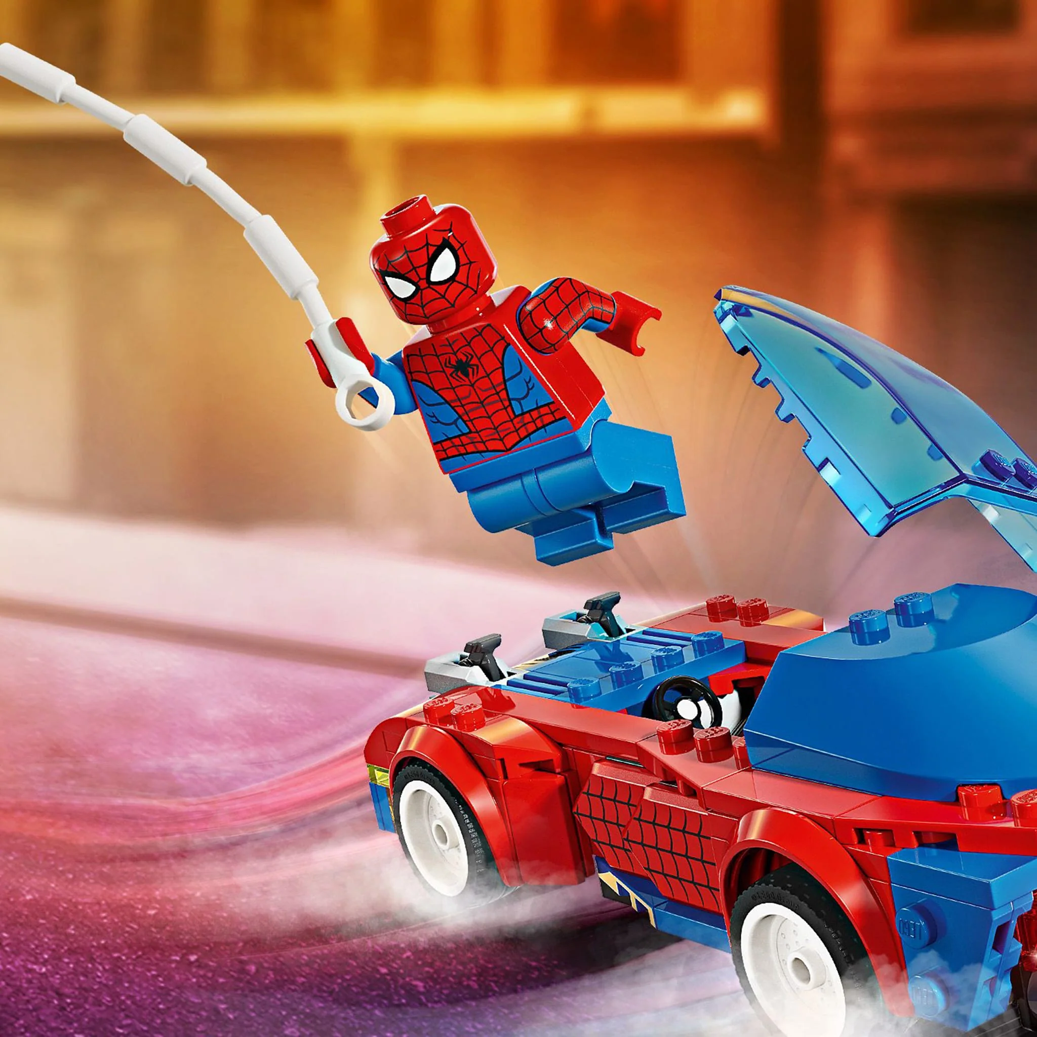 LEGO® Marvel La voiture de course de Spider-Man et le Bouffon vert venomisé - Image 6