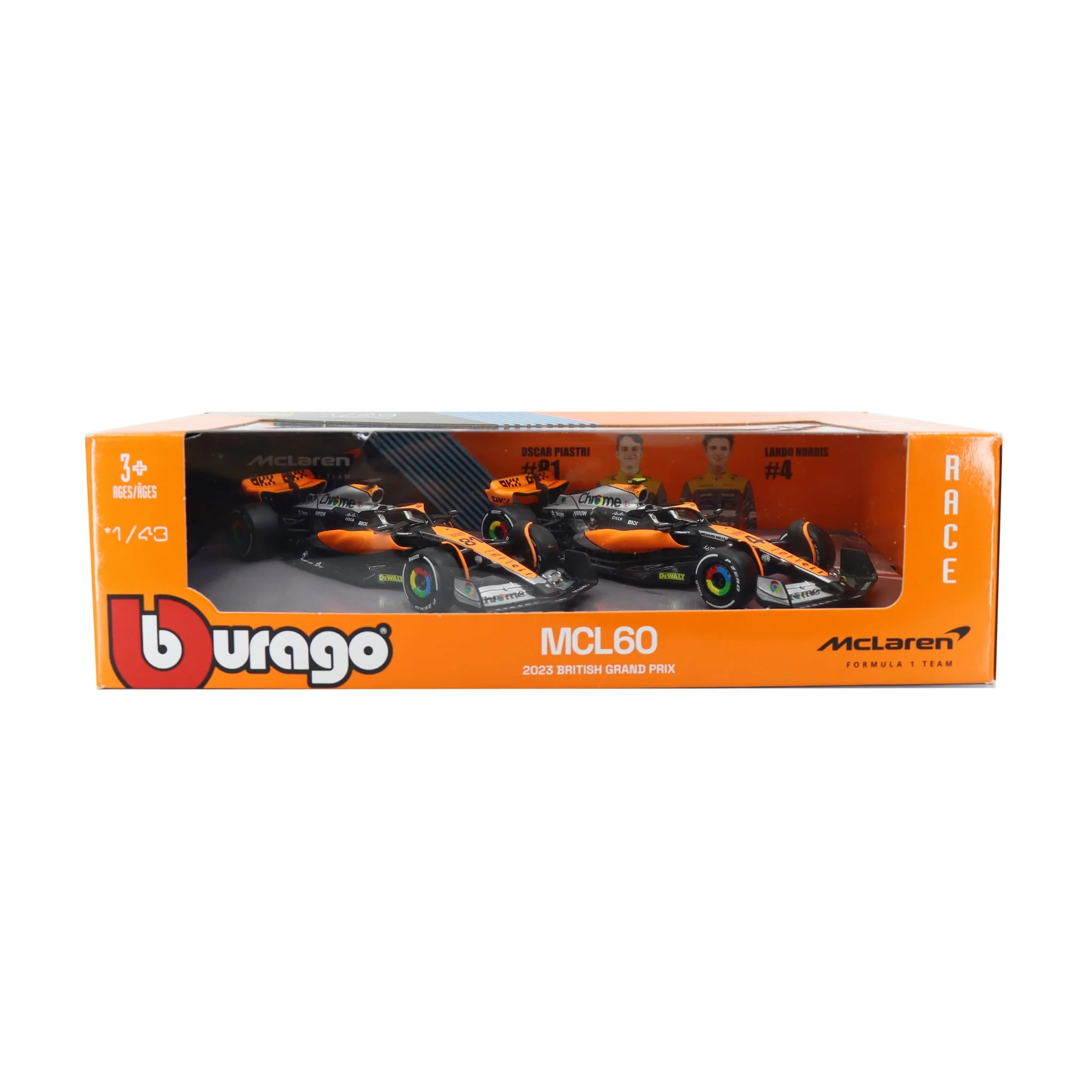 Ensemble de 2 Modèles Voitures MCL60  - Oscar Piastri / Lando Norris - Image 2